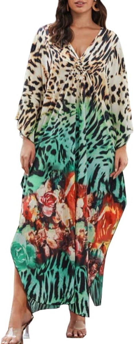 kaftan jurken bikini cover-up lange badmode zomer pareo strandponcho strandjurken