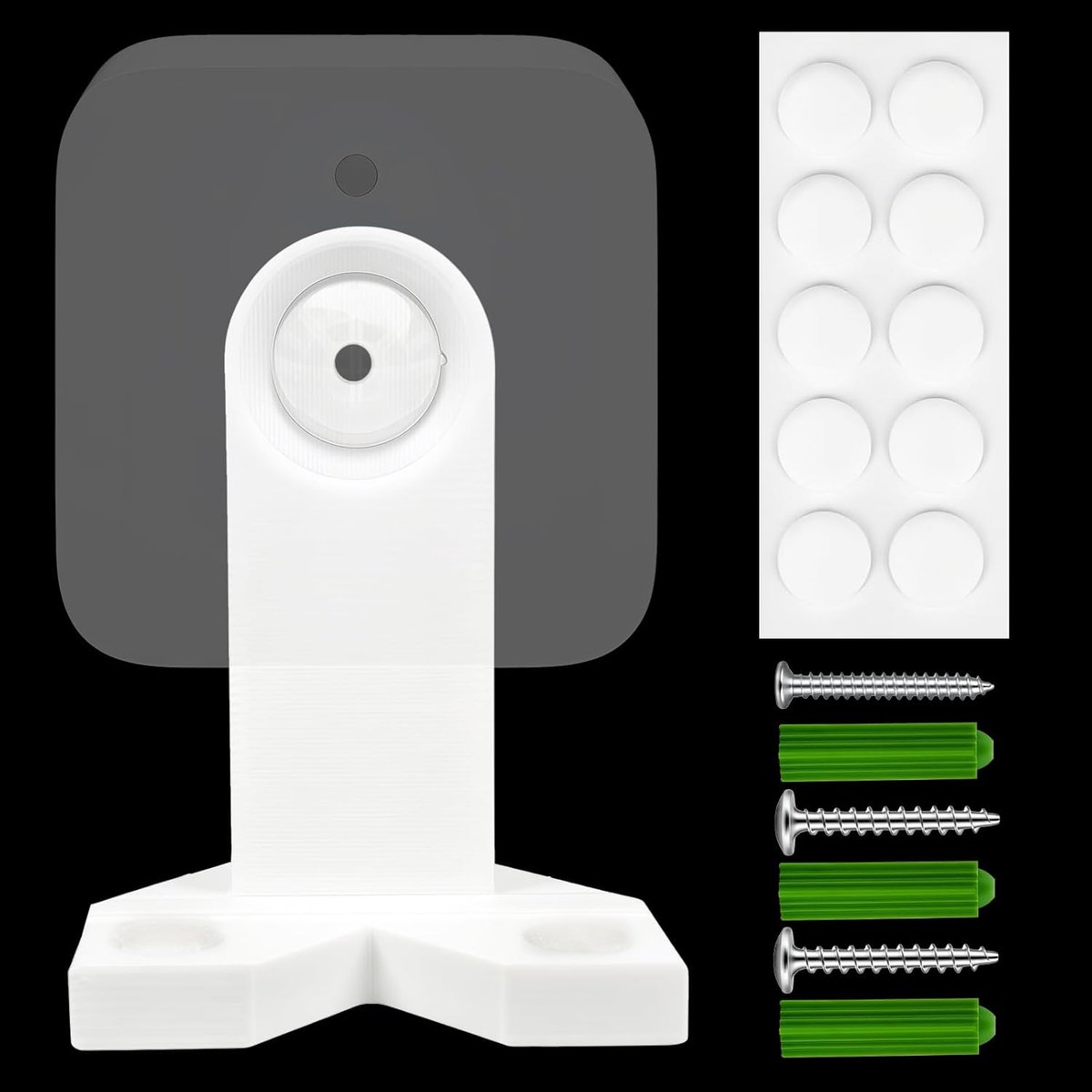 Houder voor Philips Hue bewegingsmelder, houder geschikt voor Philips Hue bewegingsmelder binnen, bewegingssensorhouder met schroeven en kleefpunten, flexibele montage voor muur, plafond of tafel