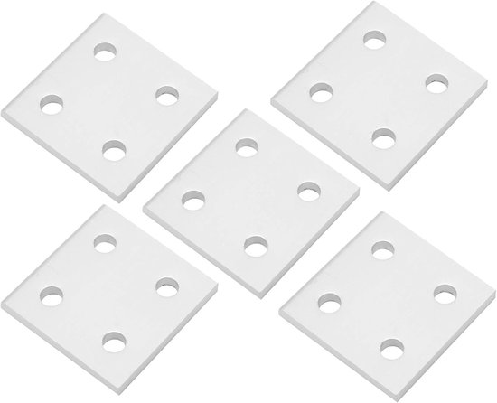 5 Stuks Aluminium Extrusieprofiel Verbindingsplaten 4-gats Verticale Verbindingsplaten voor Lineaire Verlengingsverbinding/Overlappende Verbinding Tussen Profielen(8080-4 hole) — afbeelding 5