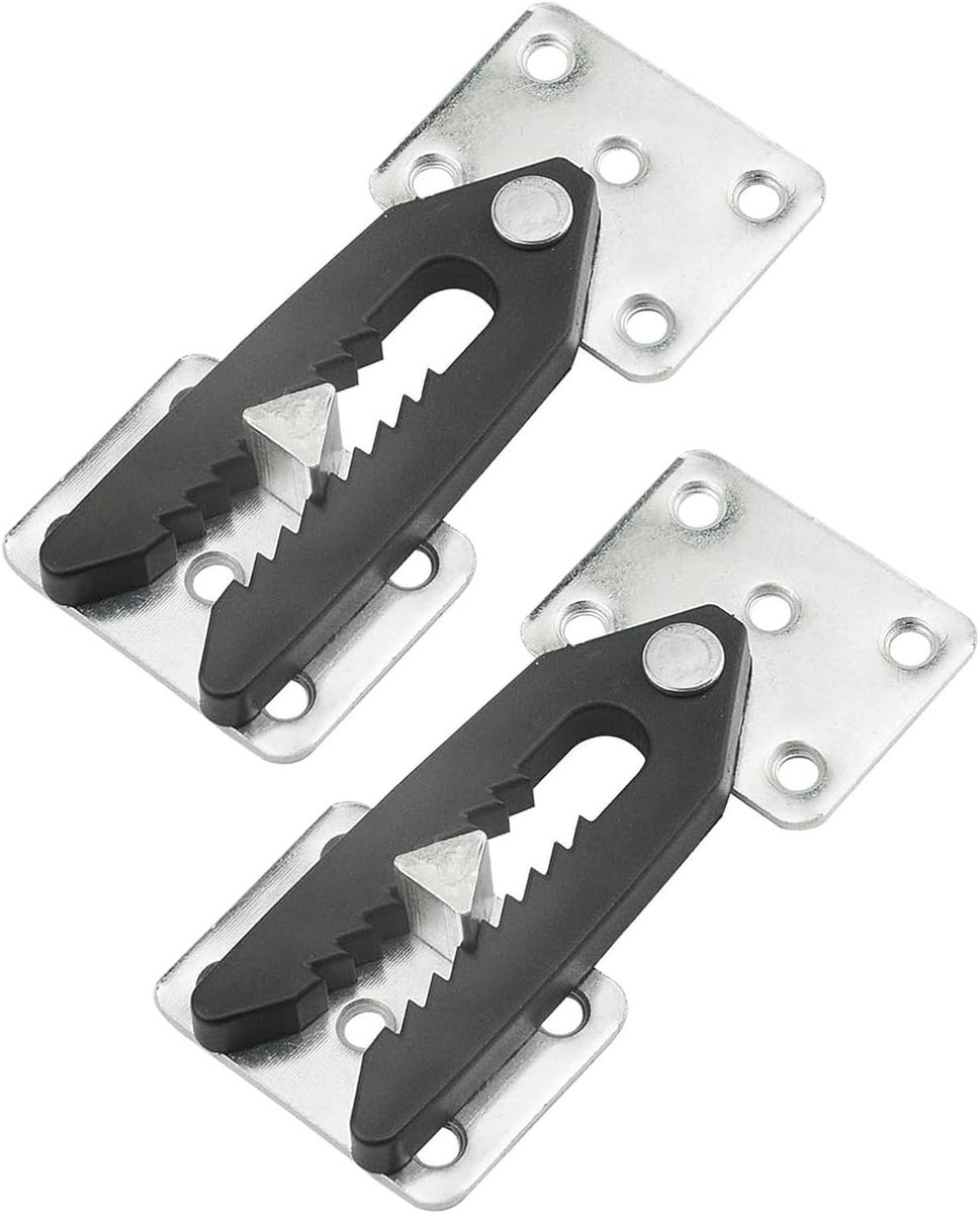 120 mm sectionele bankconnector met schroef en sofaclips voor modulaire banken en tuinmeubelen, 2 stuks van ijzer en kunststof