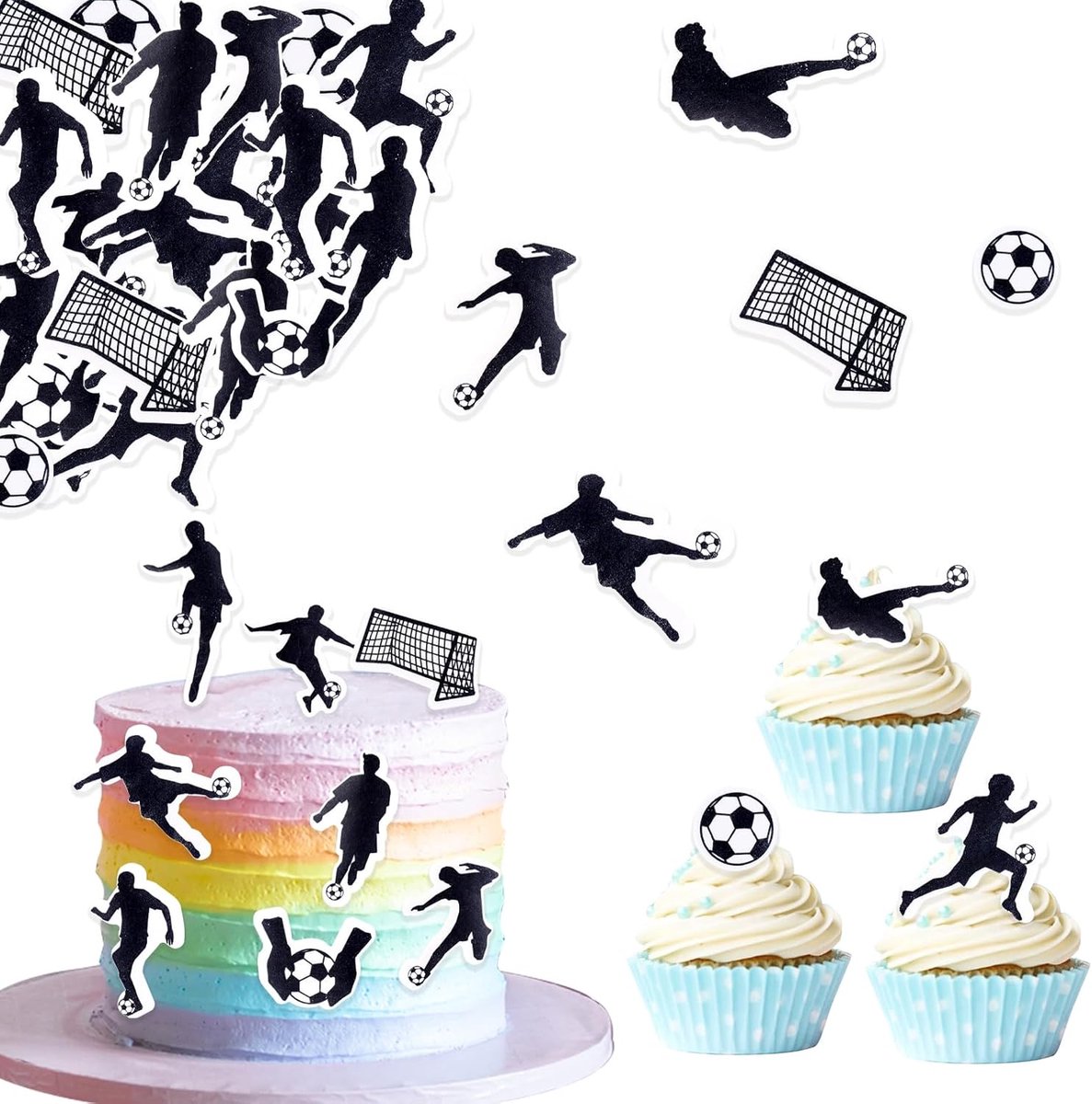Voetbal Cupcake Topper