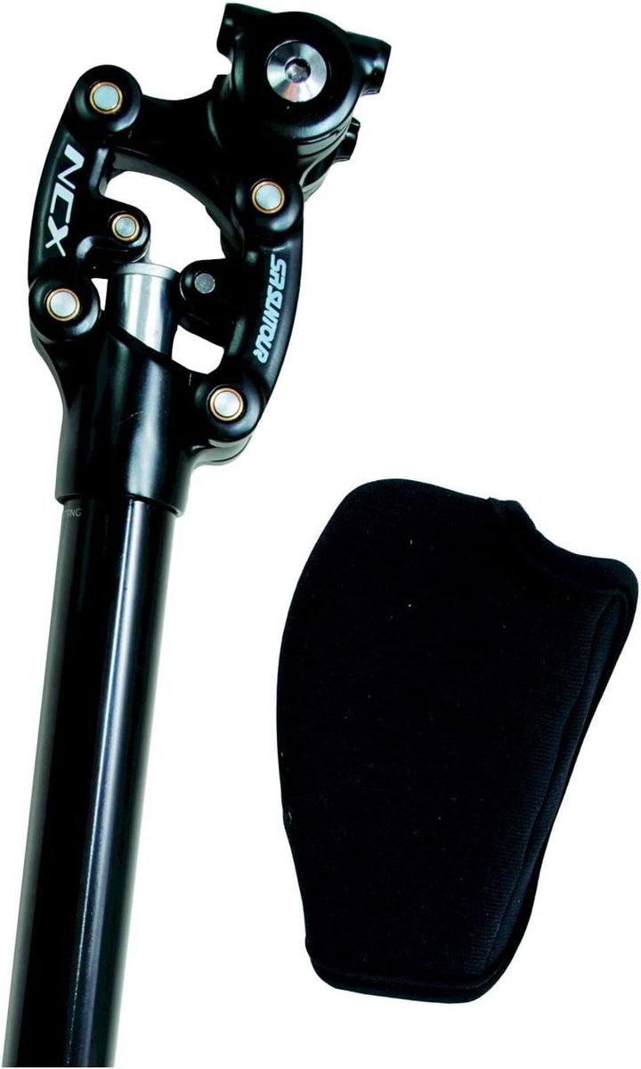 Fiets zadelpen 27.2 mm - 400 mm lengte - dubbele veer - optimaal zitcomfort - SnelShoppen