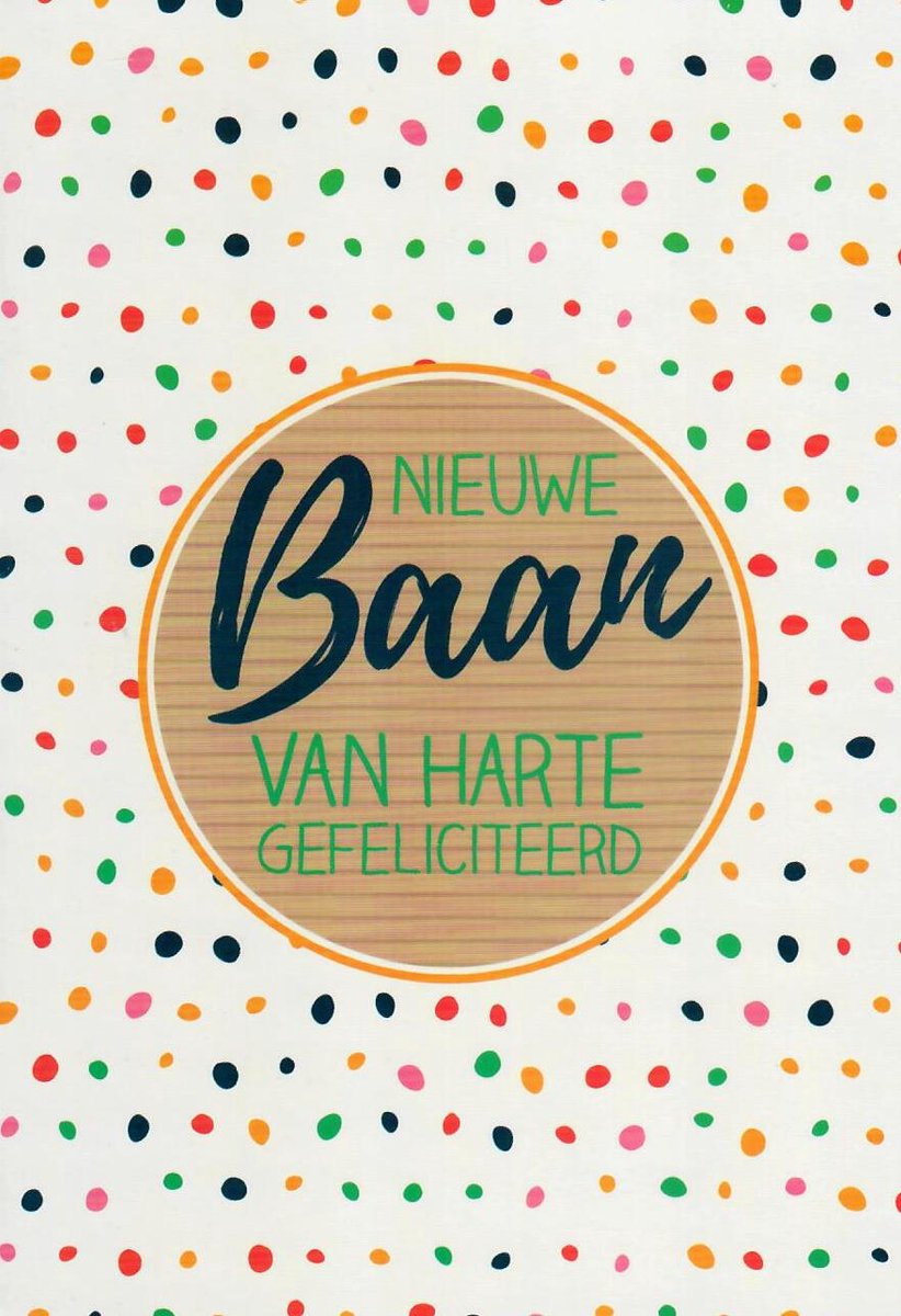 Nieuwe baan kaart | Wenskaart | 10 stuks | Nieuwe baan, van harte gefeliciteerd