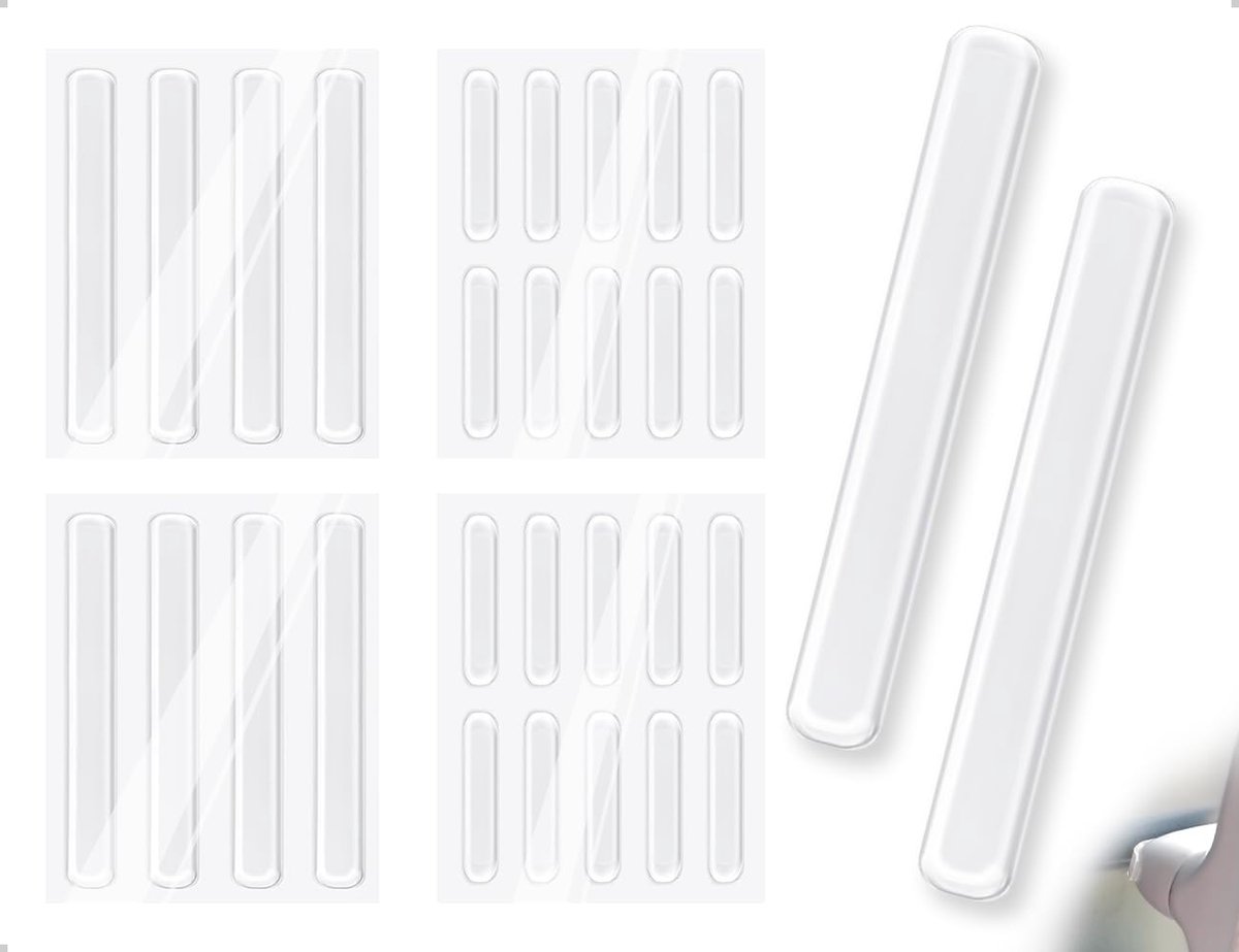 SnelShoppen - Set van 4 Transparante Silicone Meubelstoppers, Zelfklevende Beschermpads voor Deuren, Ramen, Lades en Kasten, Duurzaam en Schokabsorber