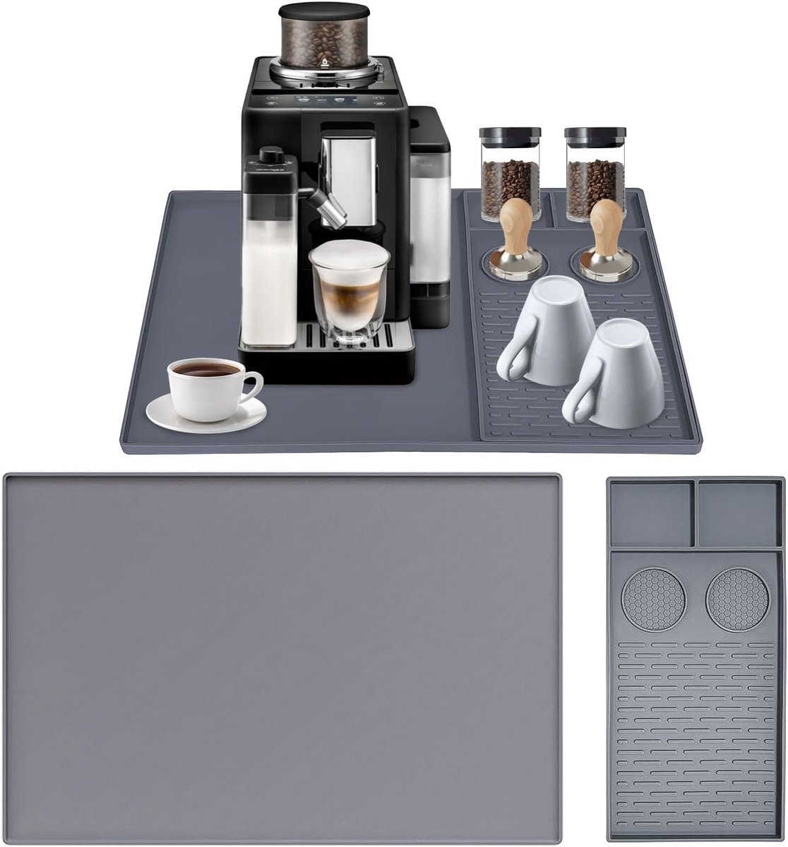 Coffee Maker Draining Mat, Draining Mat, Tableware, 40 x 51 cm, Bottom Layer, Coffee Machine Mat, Silicone Mat with - ShopVlot