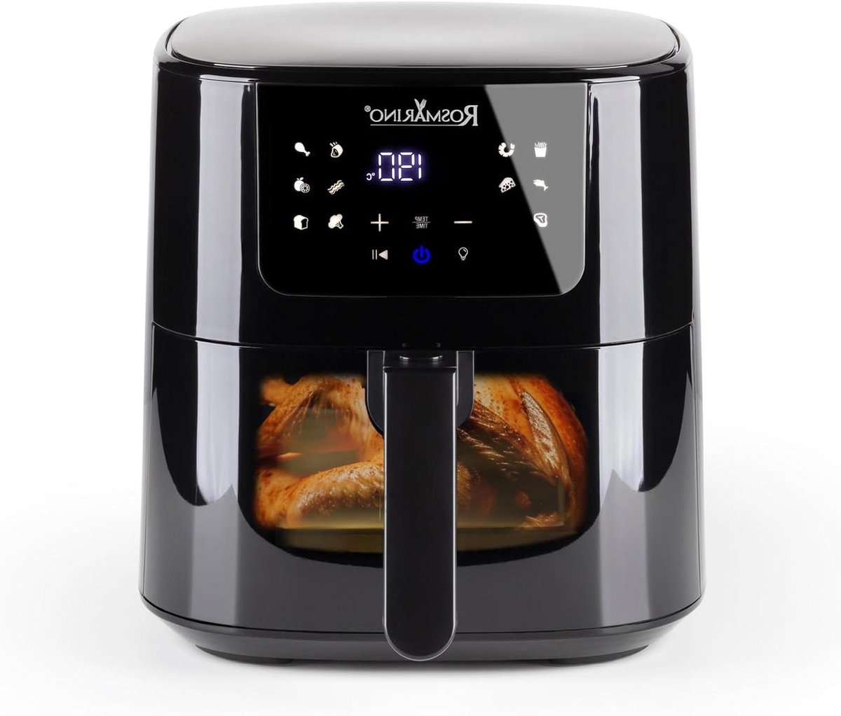 Airfryer 5L - Heteluchtfriteuse Friteuse - Gezond Koken - Met Glazen Venster - 5 liter - Zwart