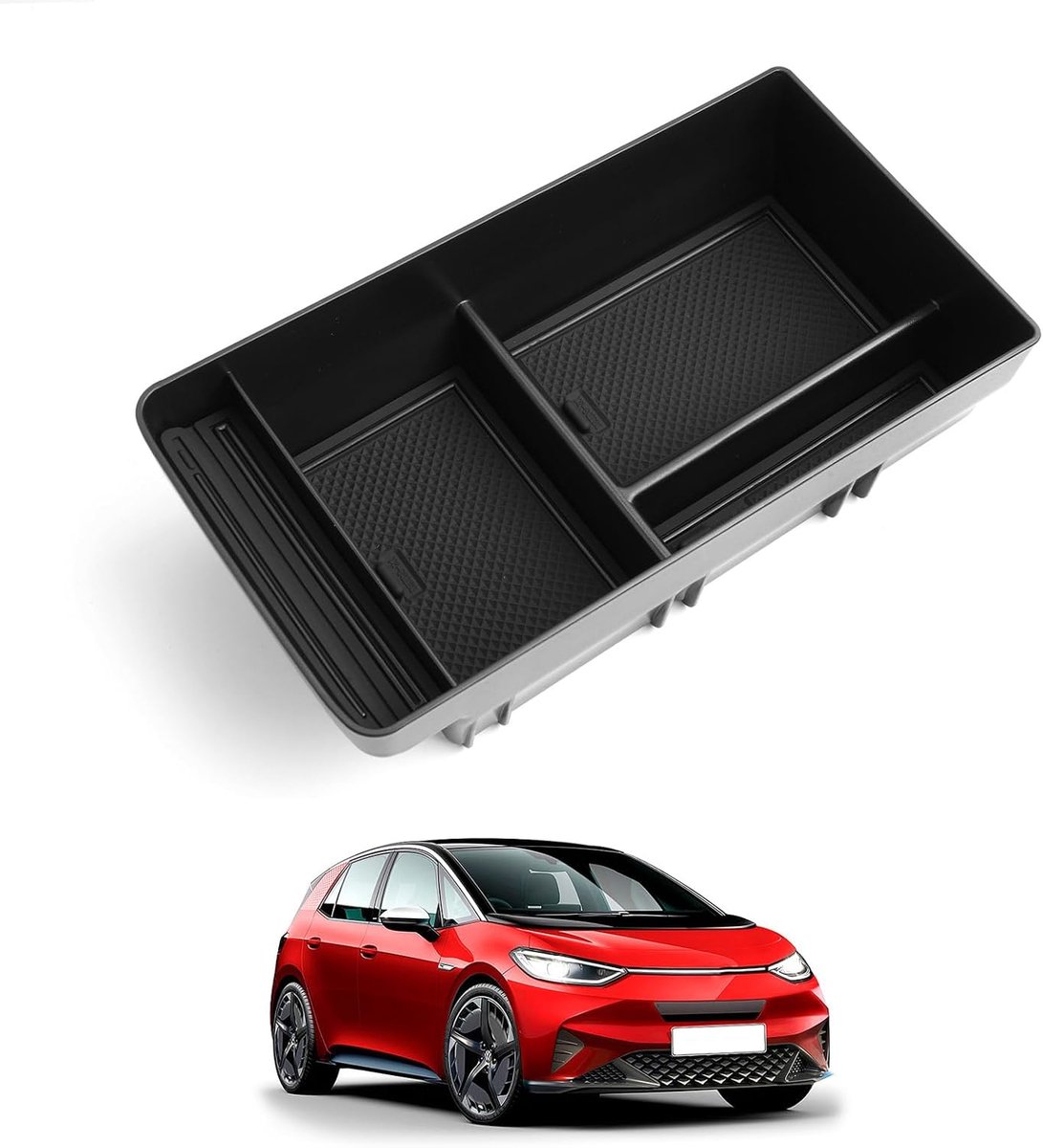 Storage compartment in the centre console for VW ID.3 Cupra Born 2020-2023, 2024, 2025, storage space in the armrest - ShopVlot