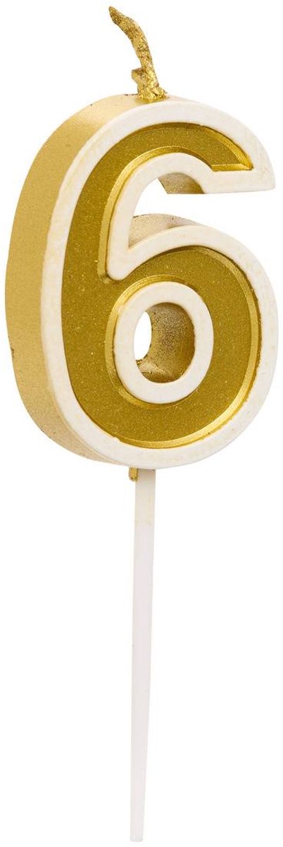 Verjaardagskaars Nummer 6 VERJAARDAG