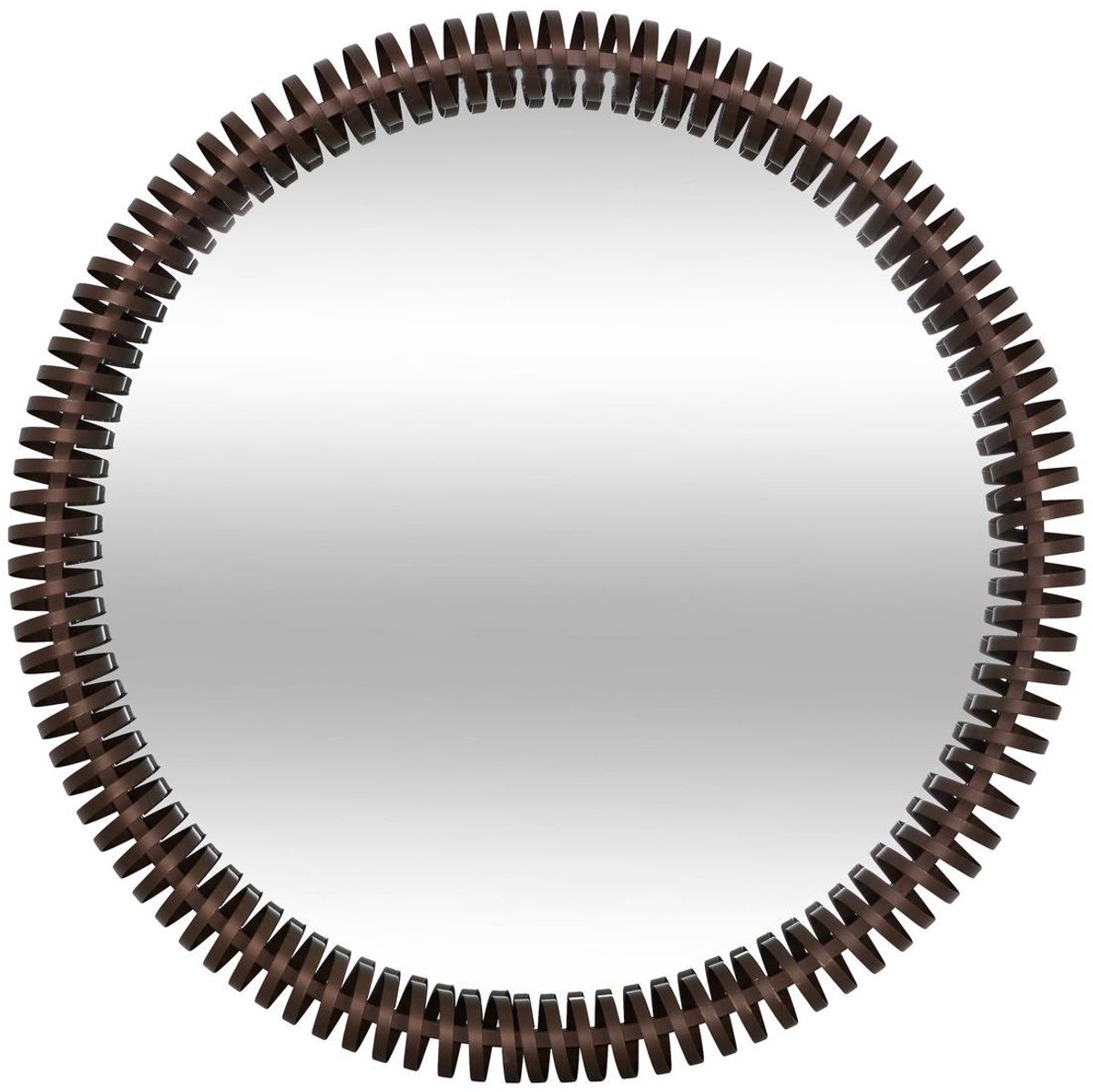 Miroir Barrel rond D.90cm marron