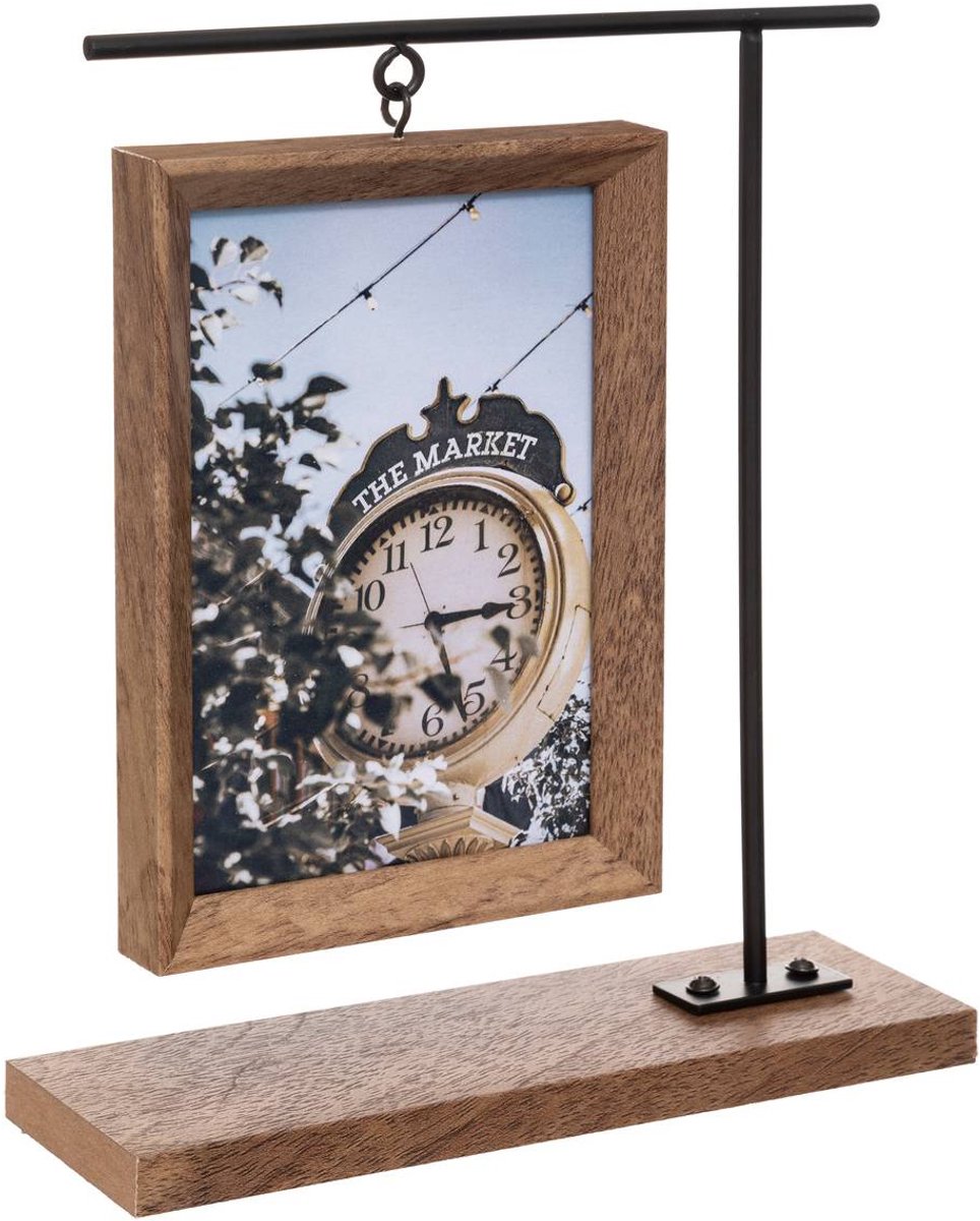 Atmosphera Créateur d'intérieur® Hangende fotolijst van metaal en hout TYLER Marron