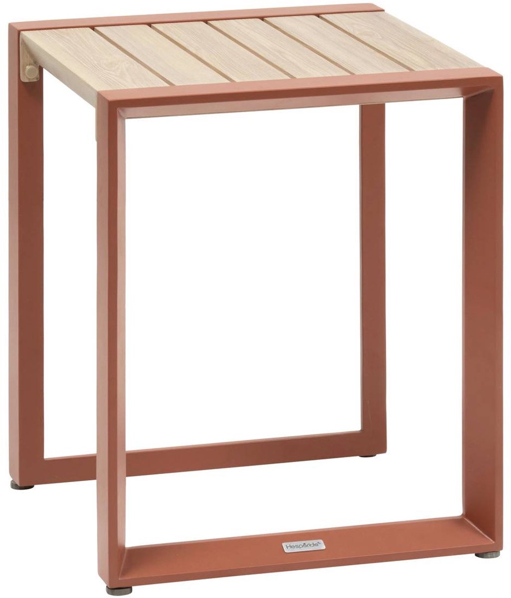 Vierkante bijzettafel voor in de tuin van aluminium met latten ALLURE