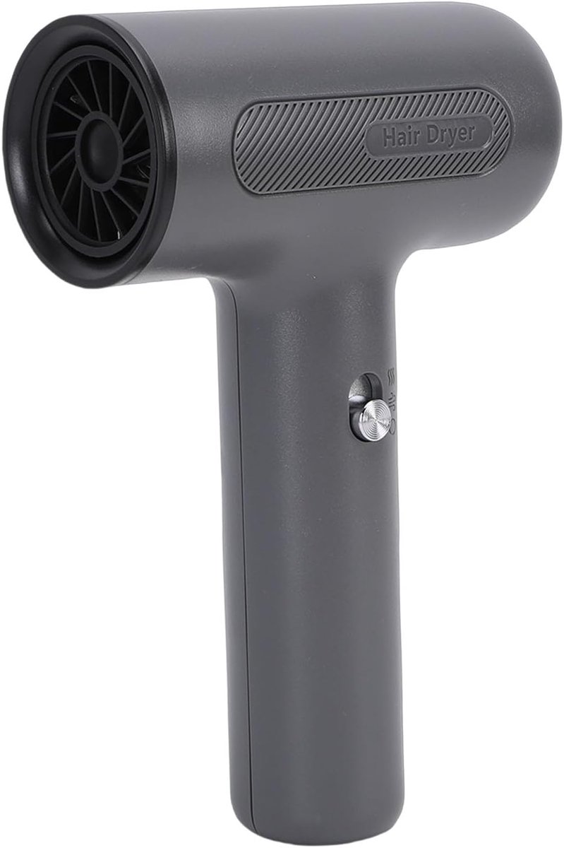 Thijox - Draadloze Föhn 500W met Borstelloze Motor, Oplaadbare Reisföhn in Grijs, Ideaal voor Binnen en Buiten Kamperen, Kunststudenten, Verfdroger Aq