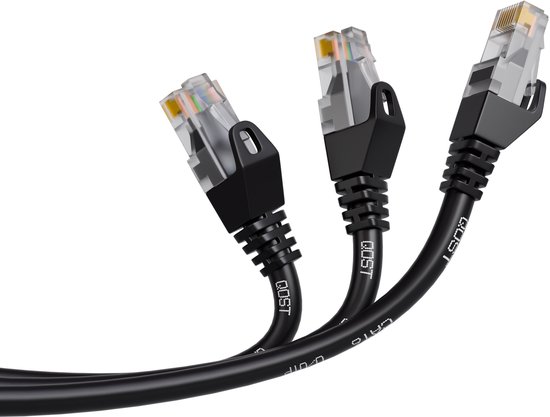 0 - Câble Patch UTP CAT6 Zwart 0.5M Avec Connecteurs RJ45