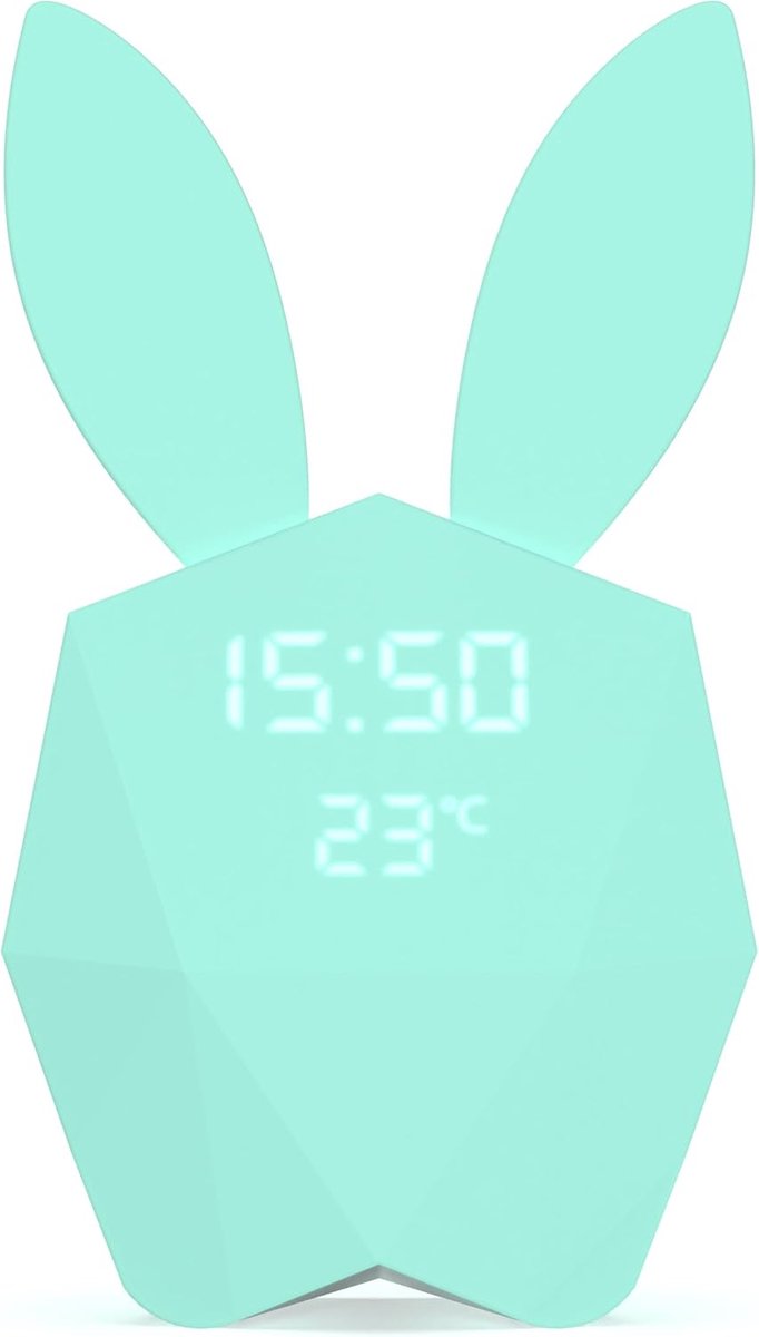 SnelShoppen - Slimme digitale klok, Bluetooth verbinding, LED display, moderne stijl, ideaal voor slaapkamer, kantoor, woonkamer, elegant blauw, multi