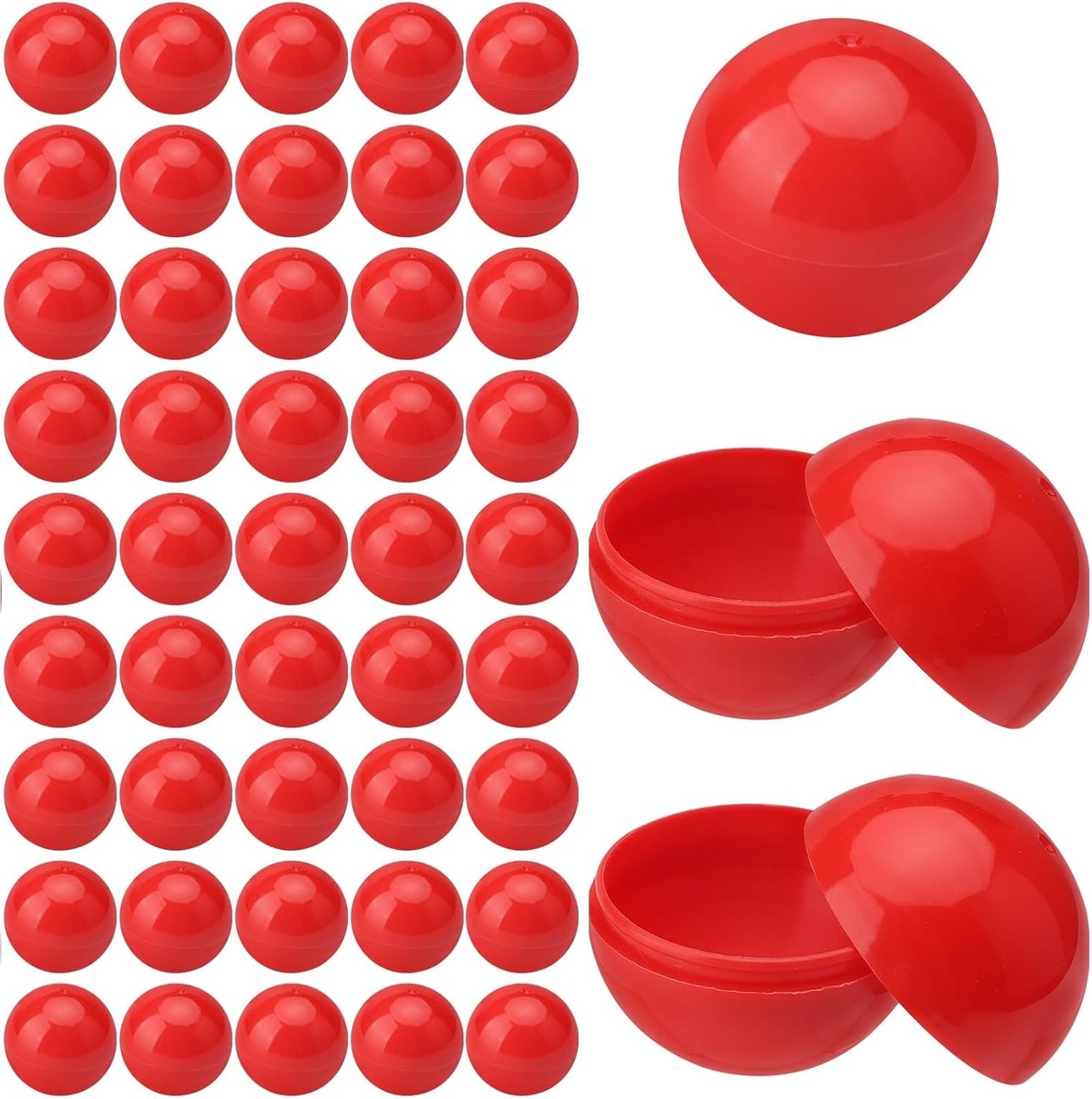 SnelShoppen - 50 Stuks Kunststof Loterijballen 3 cm Rood - Perfect voor Tombola, Feesten, Wedstrijden, Teambuilding en Sociale Evenementen