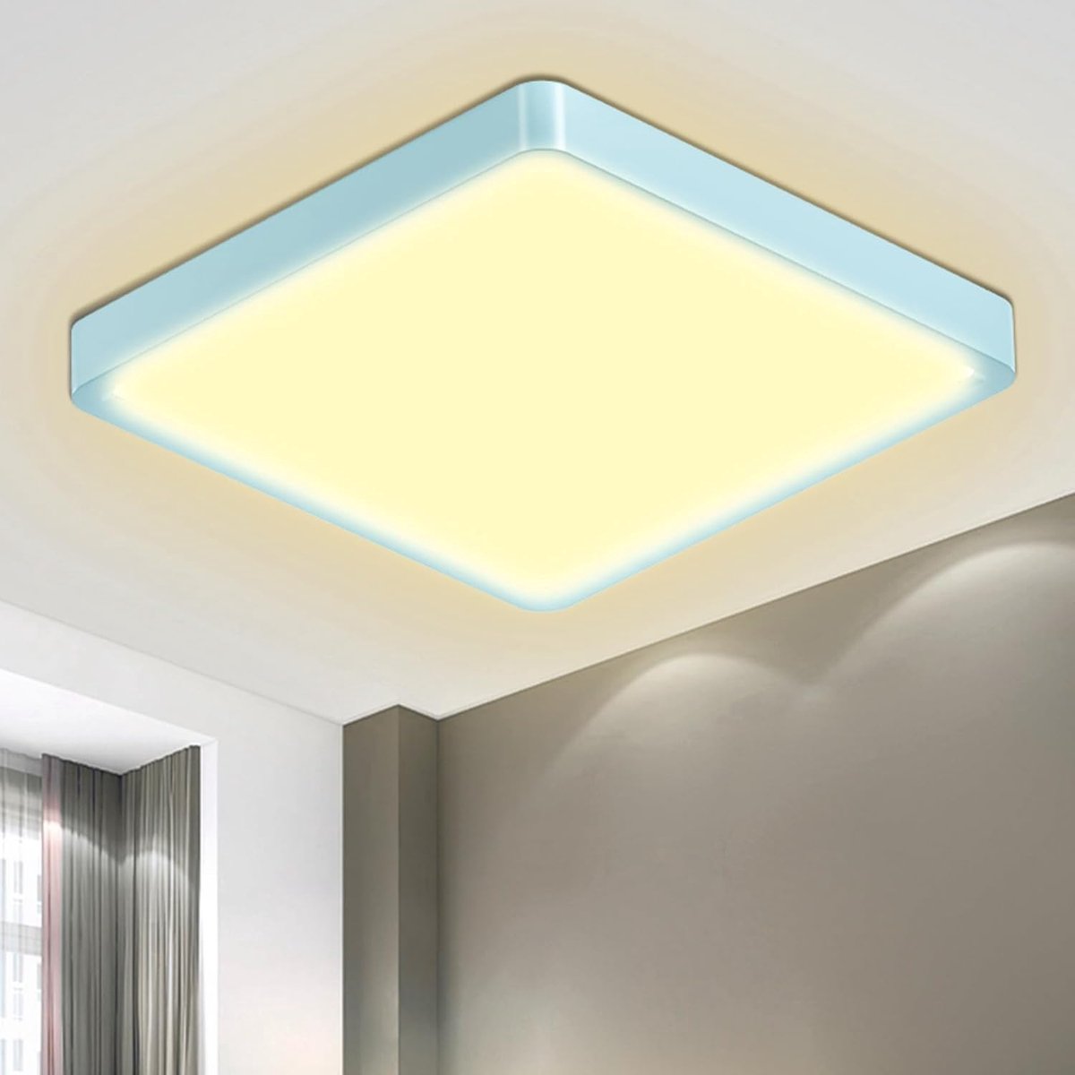 SnelShoppen - LED Plafondlamp 23W IP44 Waterdicht Vierkant 3000K 2400LM Dun voor Woonkamer Badkamer Slaapkamer Keuken Hal Kelder Kantoor