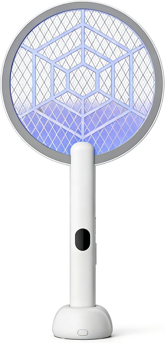 SnelShoppen - Elektrisch Insectenracket 1800 mAh - Krachtige Muggenmepper met 4000V en Oplaadbare USB-C - Veilig en Handig voor Tuin, Camping, Feest,
