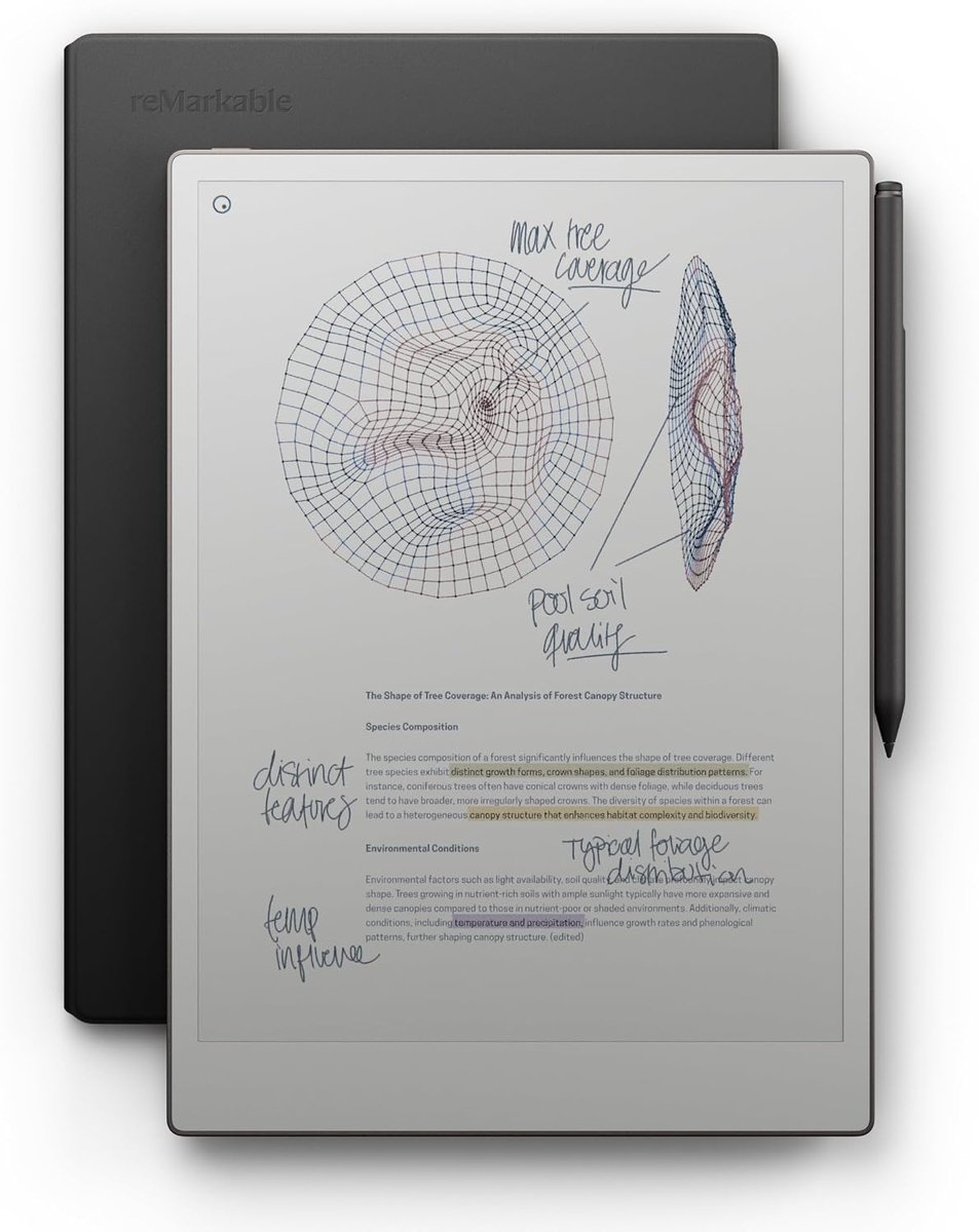 SnelShoppen - E-Ink Tablet 11.8" Kleurenscherm - Luxe Bundle met Marker Plus Pen en Lederen Book Folio Hoes - Perfect voor Creatief Notuleren en Lezen