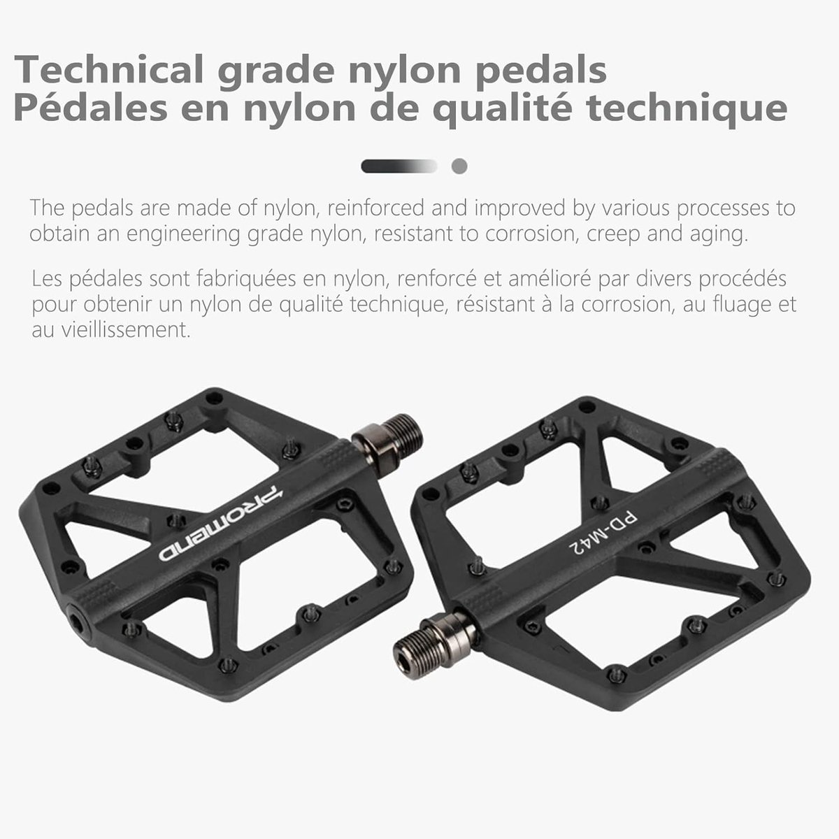 SnelShoppen - MTB Fietspedalen Nylon Antislip BMX Spinning met Verbrede Oppervlakte en Chrome-Molybdeen Stalen As - Lichtgewicht en Robuust