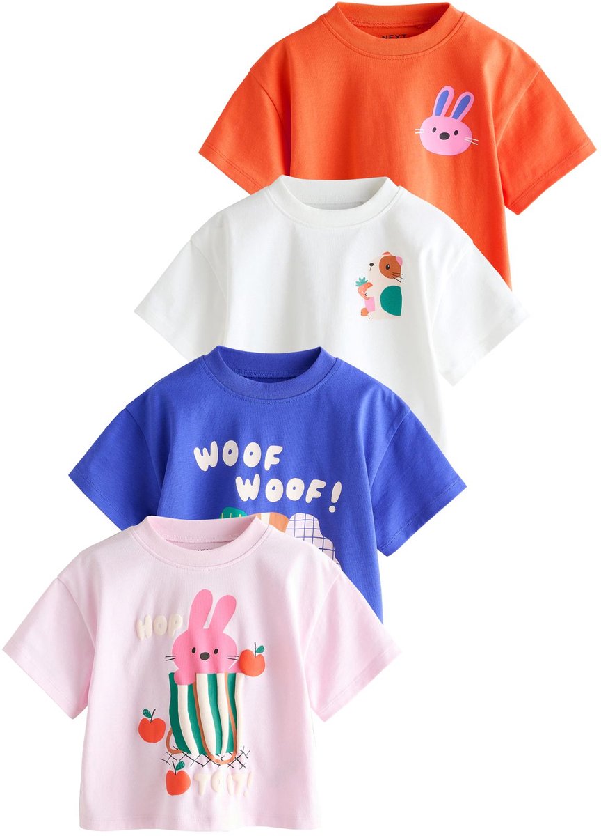 Next - Meisjes - Set van 4 T-shirts - Groen