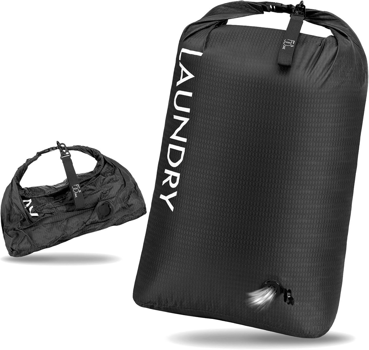 Waszak Reis - Vuile Kleding Tas - Ruimte Besparen - Vacuüm Compressie - Large Formaat - Zwart