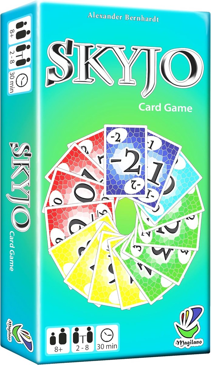 SnelShoppen - SKYJO kaartspel voor kinderen en volwassenen - Leuk gezelschapsspel voor feest, camping, familie en vrienden - Strategie, ruilen, verzam