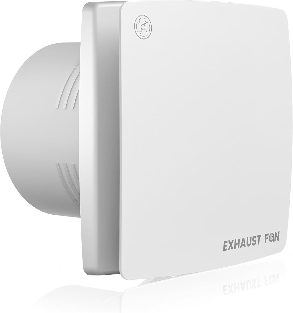 SnelShoppen - 100mm Badventilator met Lichtschakelaar Stil IPX4 Wit | 130m³/h Ventilatie, 8W Motor met Oververhittingsbeveiliging, Eenvoudige Wandvent