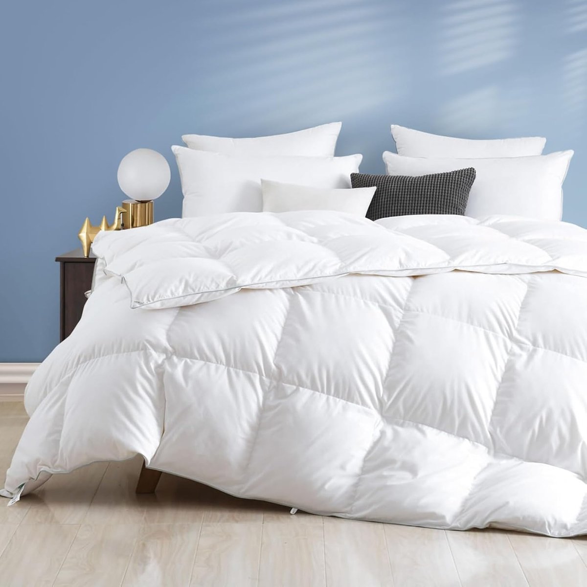 SnelShoppen - Luxe Dons Dekbed 90% Dons Oeko-Tex en RDS Katoen 155 x 220 cm - Ademend, Hypoallergeen en Makkelijk Onderhoud - Vier Seizoenen Dekbed