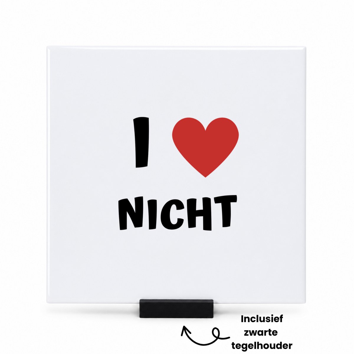 Hacebo I love nicht tegeltje met tegelhouder - Nicht - de liefste nicht - tegeltjes met tekst - verjaardag - cadeautje voor nicht - nicht artikelen - kado - geschenk - spreuktegels - 15x15 CM Wit