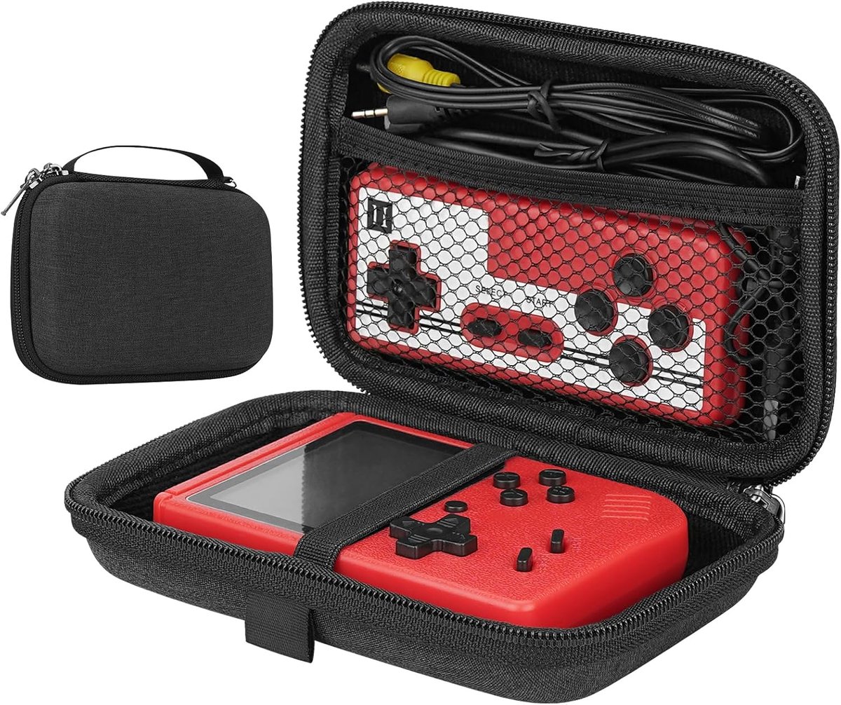 SnelShoppen - Handheld Game Console Opbergtas, Beschermende Travel Retro Mini Game Speler Box voor Oplaadkabels, Batterijen, Earbuds en Gaming Accesso