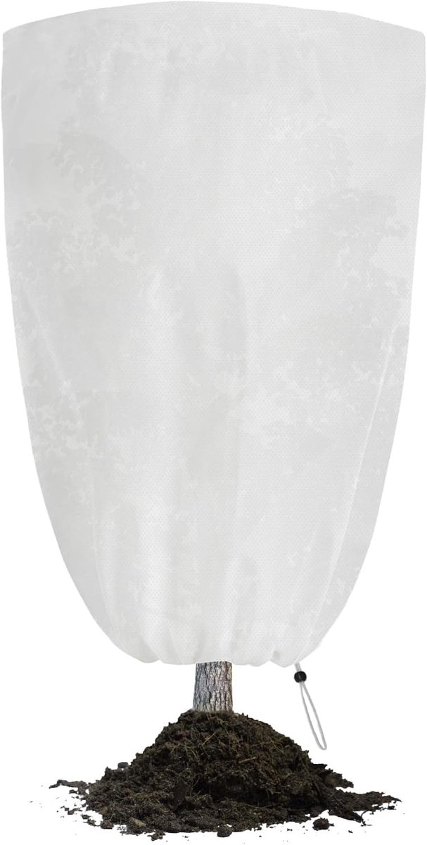SnelShoppen - Velway Plant Fleece Frost Beschermhoes 80x100cm 80gsm Tuin Fleece Jacket Winter Bescherming voor Planten met Rits en Trekkoord