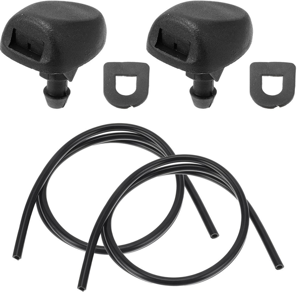 SnelShoppen - Ruitensproeiers Nozzle Kit Peugeot 207 07-15, Voorruit Spray Nozzles, Ruitenwisser Spray Washer Jet, 2 Stks Pakkingen, 1 Meter Vloeistof