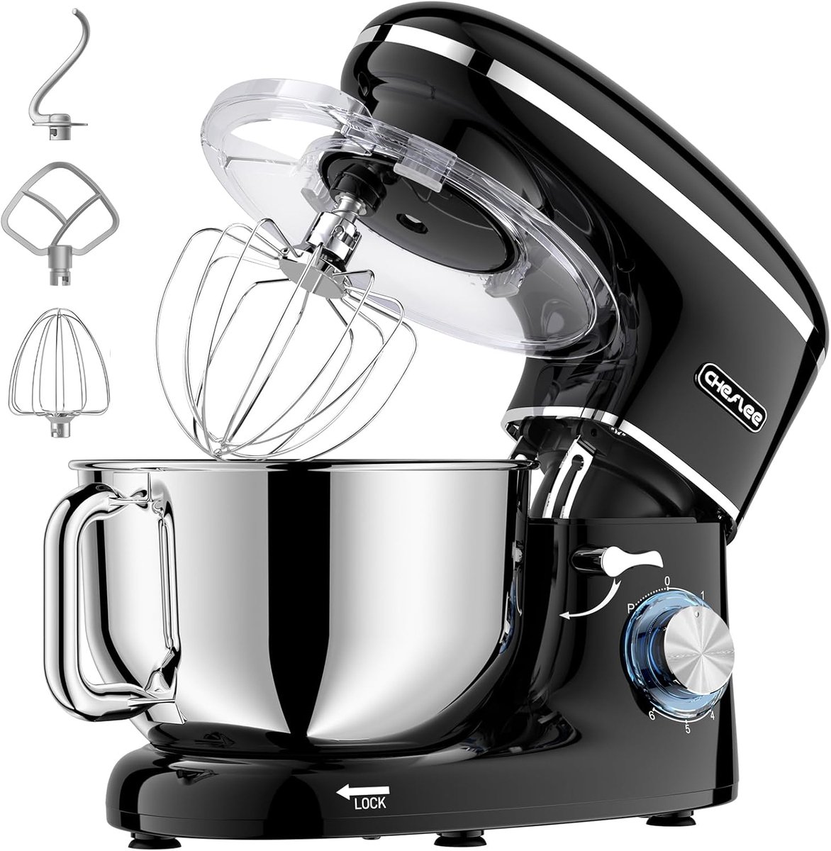 SnelShoppen - Cheflee Food Processor Zwart - Multifunctionele Keukenmachine met Snijd- en Mixfunctie - Perfect voor Smoothies, Soepen, en Salades - Va
