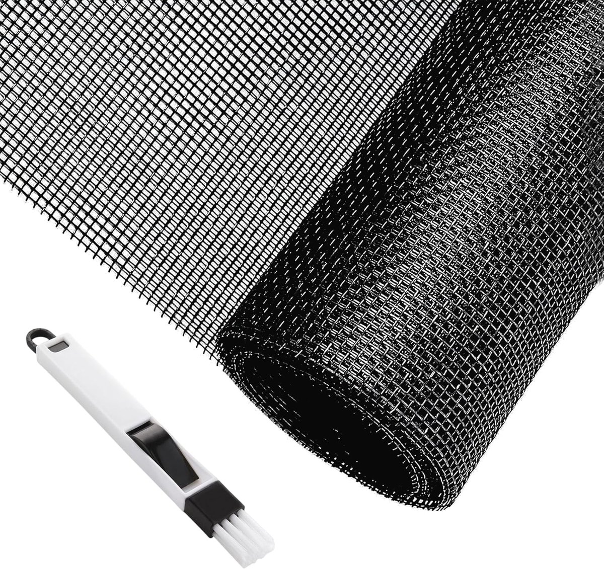 SnelShoppen - Vliegengaas voor Ramen 300x150CM - Muggennet Op Maat te Snijden - Insectenbescherming - UV-bestendig - Zwart - Ideaal voor Huis, Tuin en