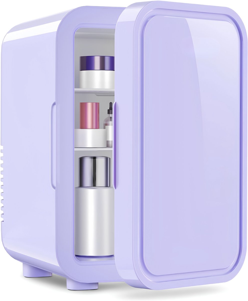 SP® Mini Koelkast - 6L Capaciteit - Minibar - Skincare Koelkast - Paars - 26cm x 19cm x 32cm