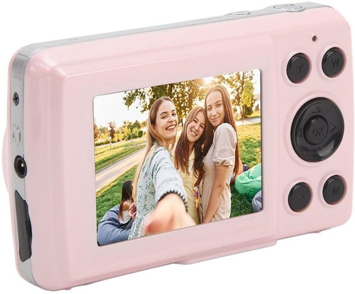 16M Digitale Camera, HD 1080P Camera, Digitale Point-and-shoot-Camera met 16x Zoom, Compacte Kleine Camera voor Jongens, Meisjes, Tieners, Studenten, Autofocus, 1/4 Inch Schroef, PINK