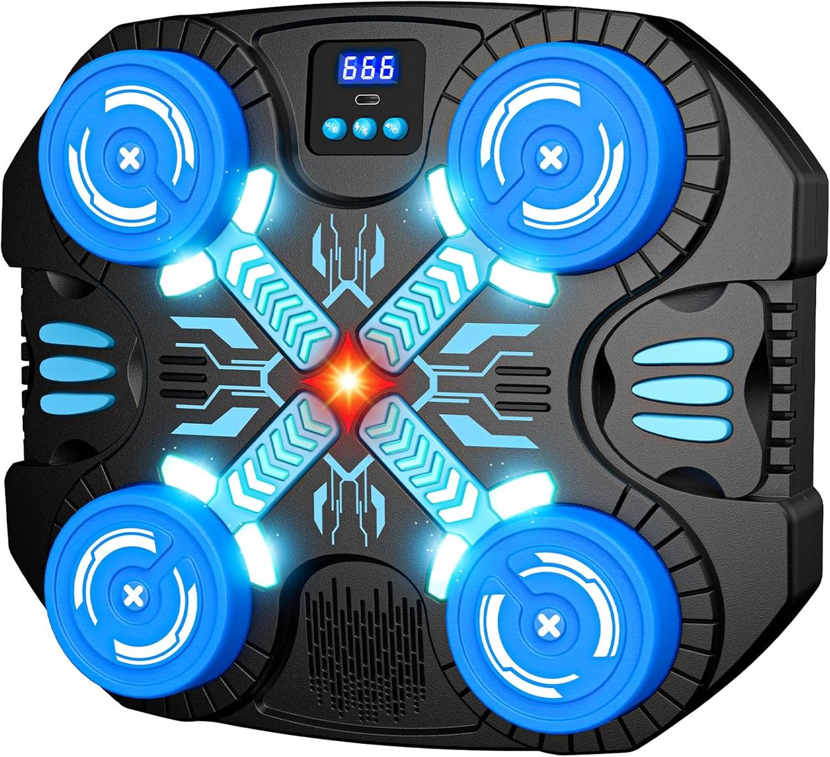 SnelShoppen - Smart Music Boxing Machine voor Kinderen, Wandgemonteerde Boksmachine met Handschoenen, Bluetooth, 3 Interactieve Speelmodi, LED-Puntwee