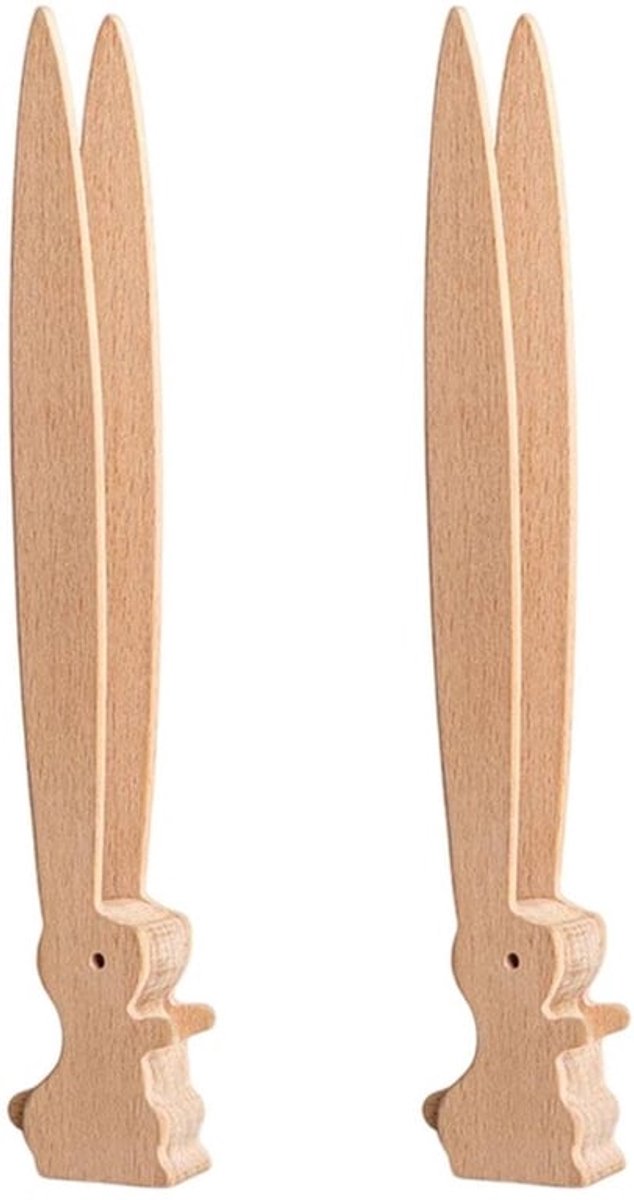 2 Stuks Konijn Styling Clips, Houten Voedingsclips, Keuken Gereedschap, Multifunctionele Houten Clips, Kookaccessoires.