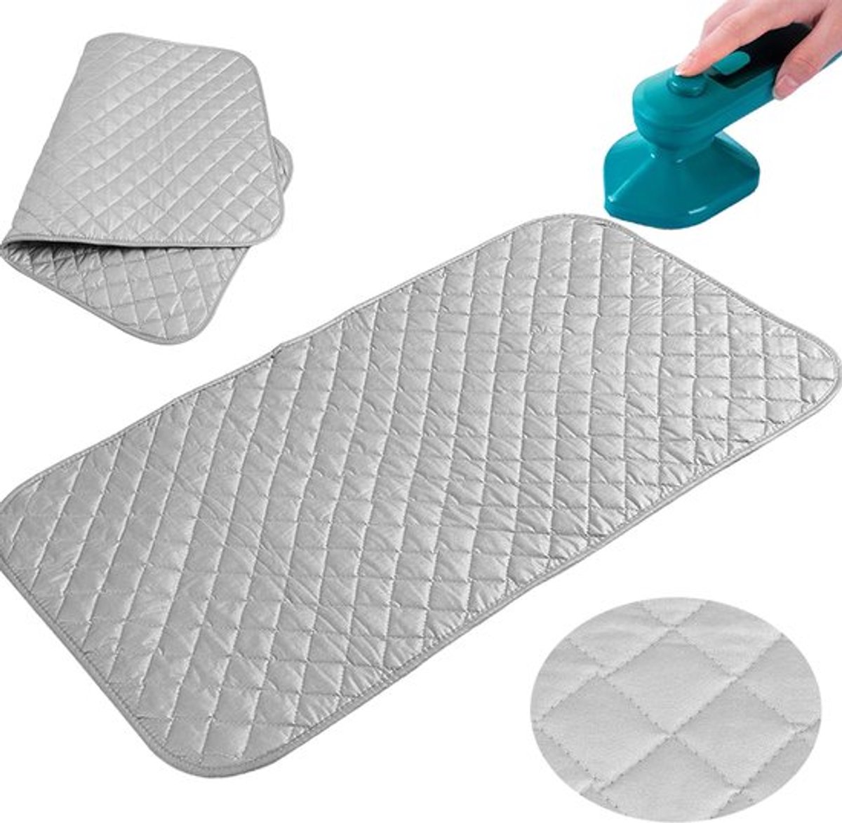 Draagbare strijkmat - opvouwbare strijkmat - geschikt voor wasmachine/droger/ bureau/ aanrecht/ kleine strijkplank - voor huishoudelijk gebruik