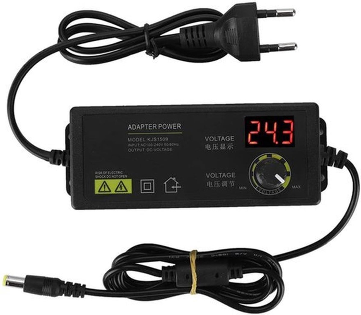 3 tot 36VA verstelbare voeding, 60W 1.5A voeding, verstelbare voeding, voeding met LED-display, voor LCD-monitoren, LED-lichtbalk, motor