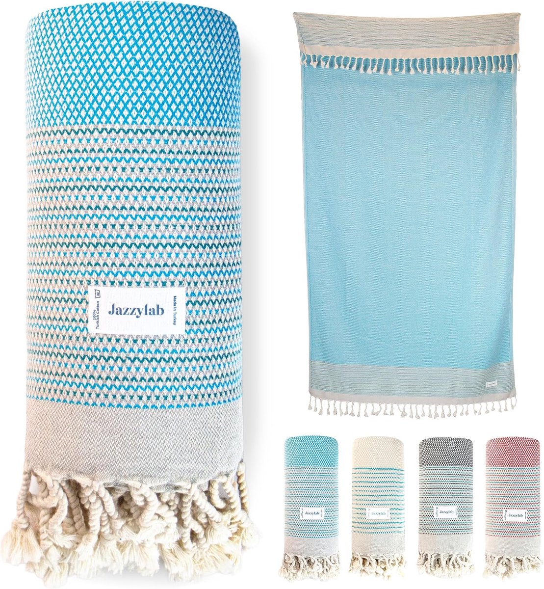SnelShoppen - EBOARD Hammam Towel Pestemal | 100% Katoen, Lichtgewicht, Sneldrogend & Multifunctioneel voor Strand, Sauna, Reizen & Dagelijks Gebruik