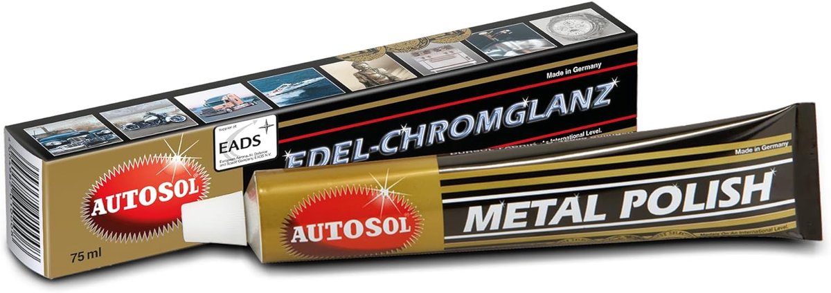 SnelShoppen - Autosol Edel-Chrome Gloss 75 ml - Hoogwaardige Chromen Polijstmiddel voor Auto, Milieuvriendelijk, Perfect voor Glans en Bescherming, Zw