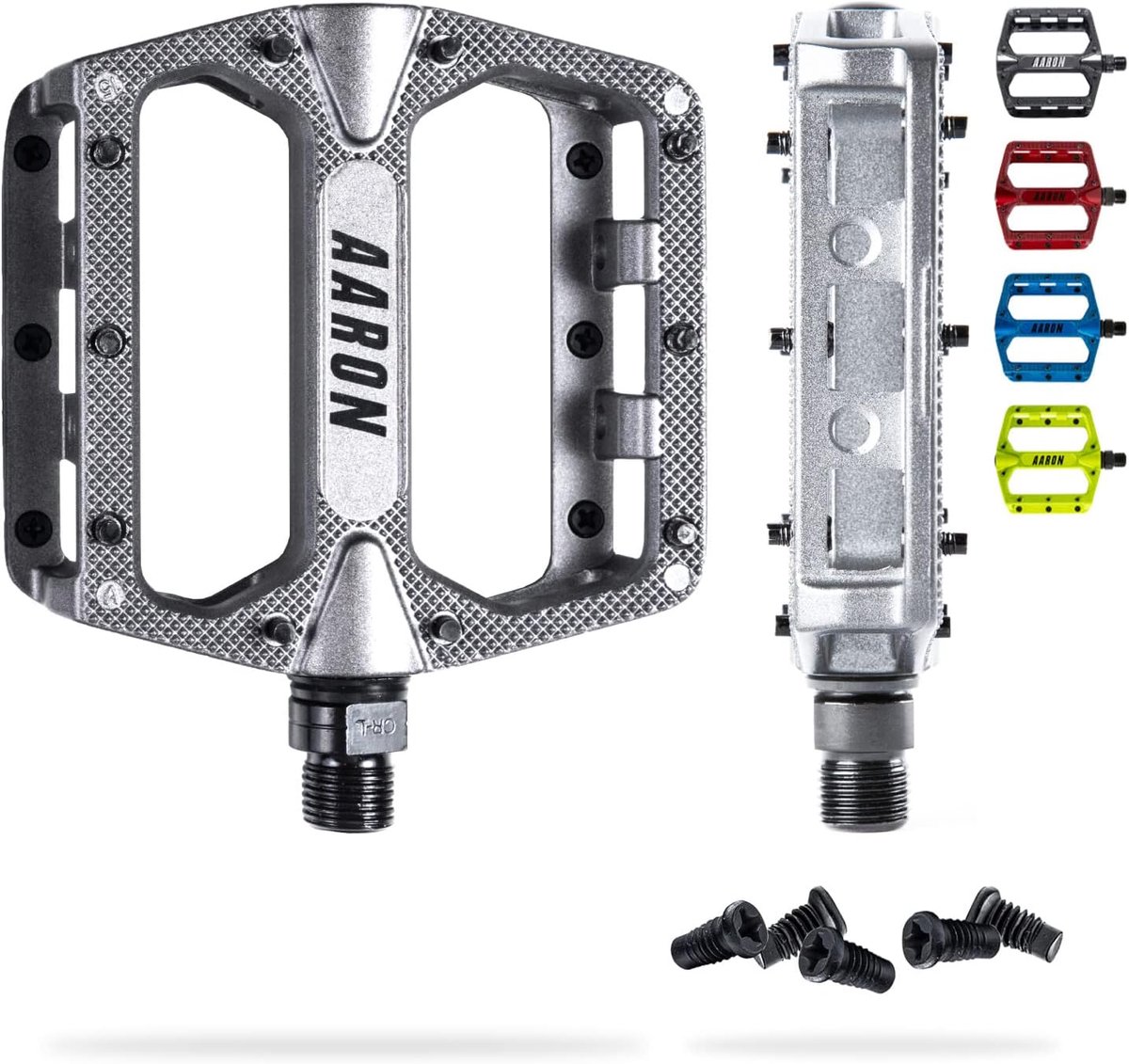 SnelShoppen - Aluminium Rock Mountain Bike Pedals met Sealed Industrial Ball Bearings - Vervangbare Pins - Platform Fietspedalen voor E-Bikes, MTBs, T