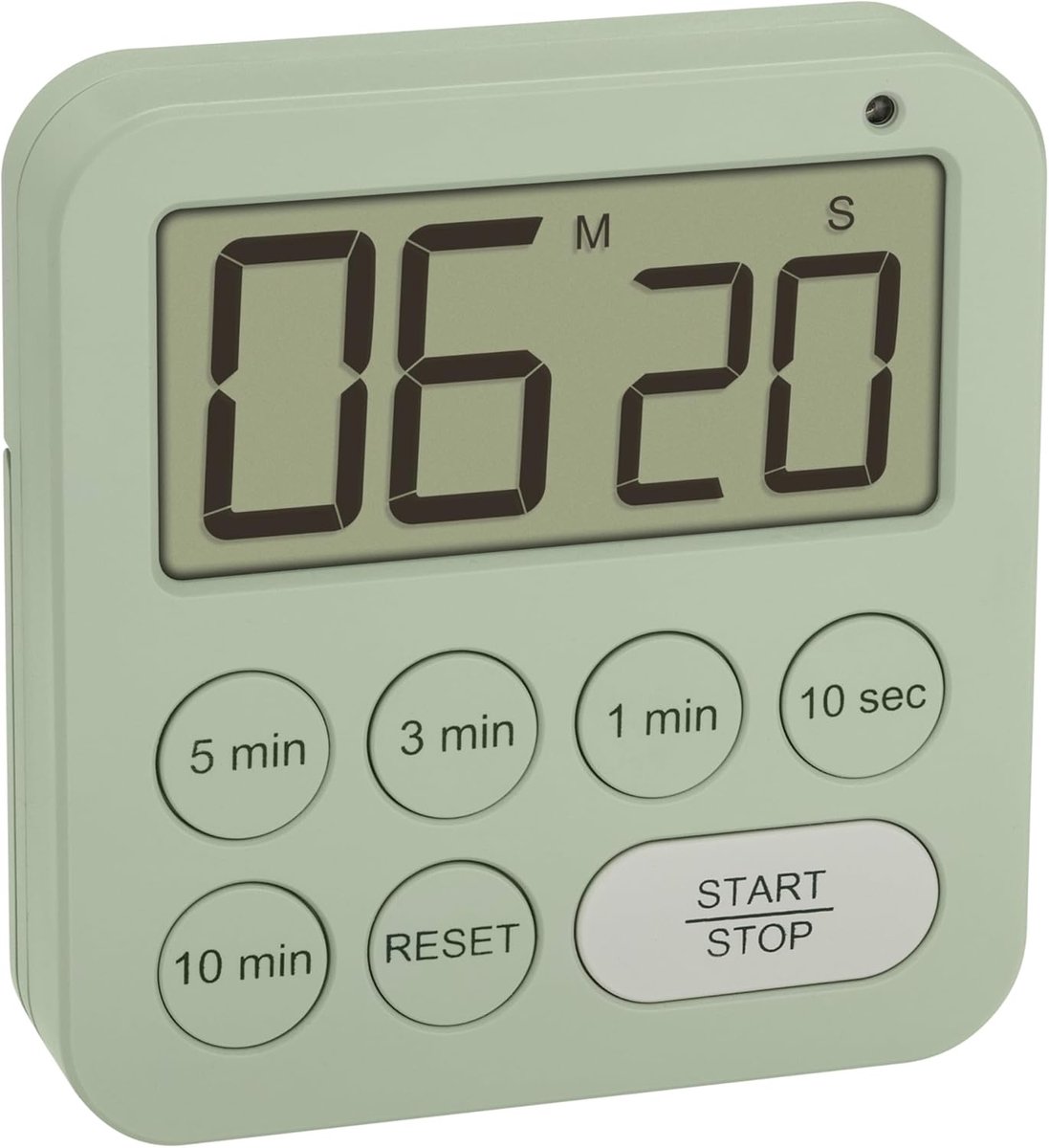SnelShoppen - Digitale Timer met Stopwatch en LED Waarschuwingslicht - Keuken, Sport, Studie - Magnetisch, 3 Geluidsniveaus, Groot Display, Groene Egg