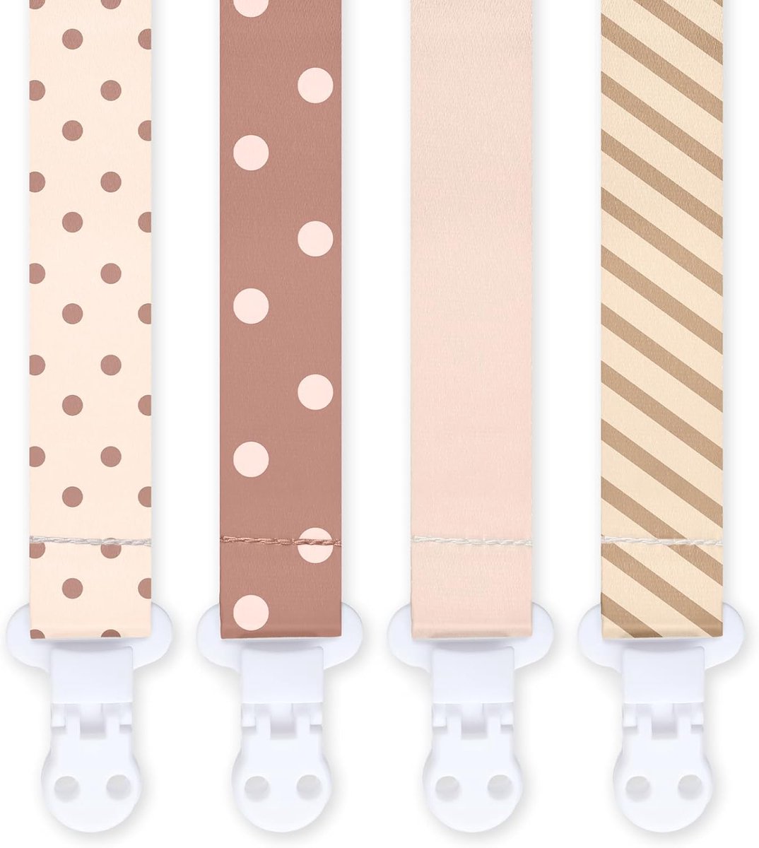SnelShoppen - Pacifier strap and clip set - onbreekbaar en robuust voor alle fopspenen met en zonder ring - multifunctionele fopspeenhouder - ideaal v