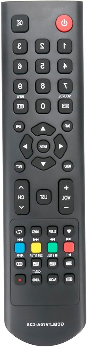 TV Afstandsbediening - Universele Bediening - TV Kijken - Directe Compatibiliteit - 10 Meter Bereik - Zwart