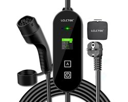 Laadkabel Elektrische Auto - EV Lader Mobiel - Voertuig Opladen - Digitaal Laadscherm - 3.68 kW - Zwart