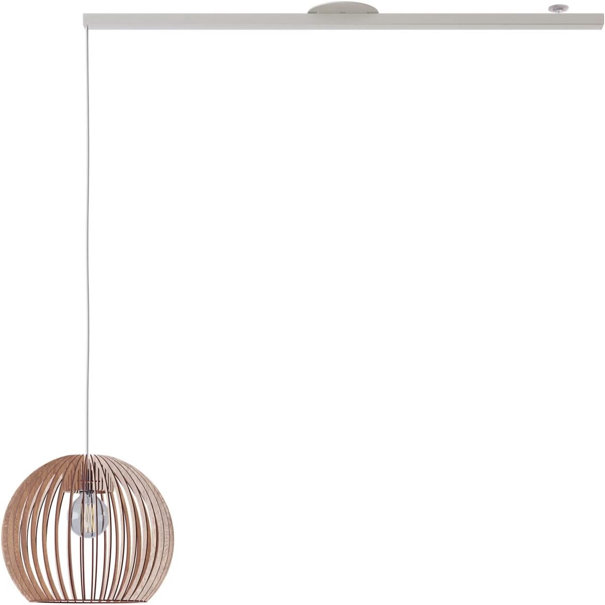SnelShoppen - Lightswing® Single Mat Wit 110cm - Verstelbaar Ophangsysteem voor Hanglampen - Ideaal voor Keuken, Woonkamer, Eetkamer, en Feestelijkhed