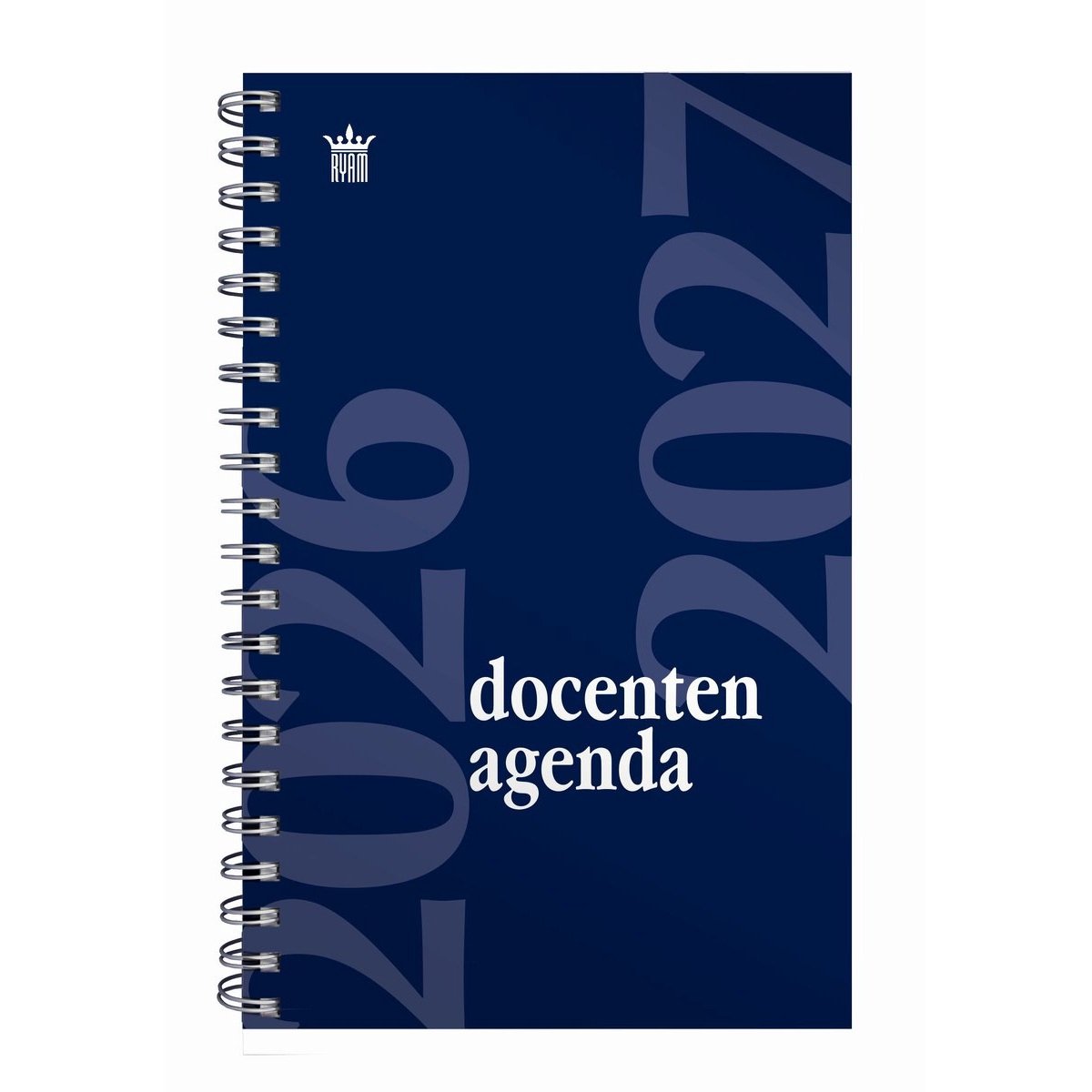 Ryam Docenten agenda 2026/2027 - Zwart - A5 - Spiraal - Weekoverzicht - 12x19 cm