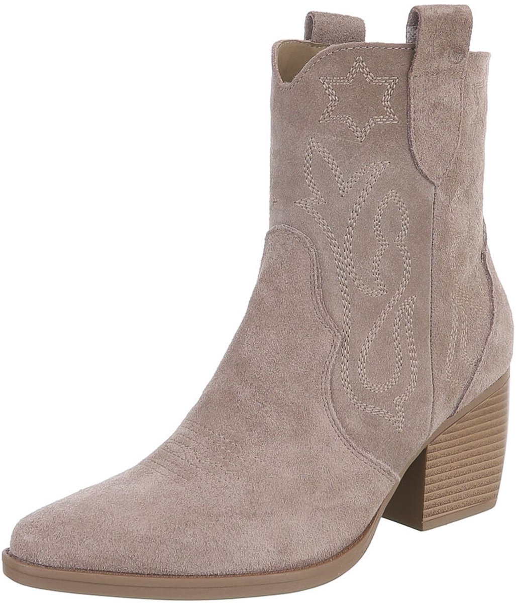 Enkellaars - Westernlook Blokhak - Dames Mt:38